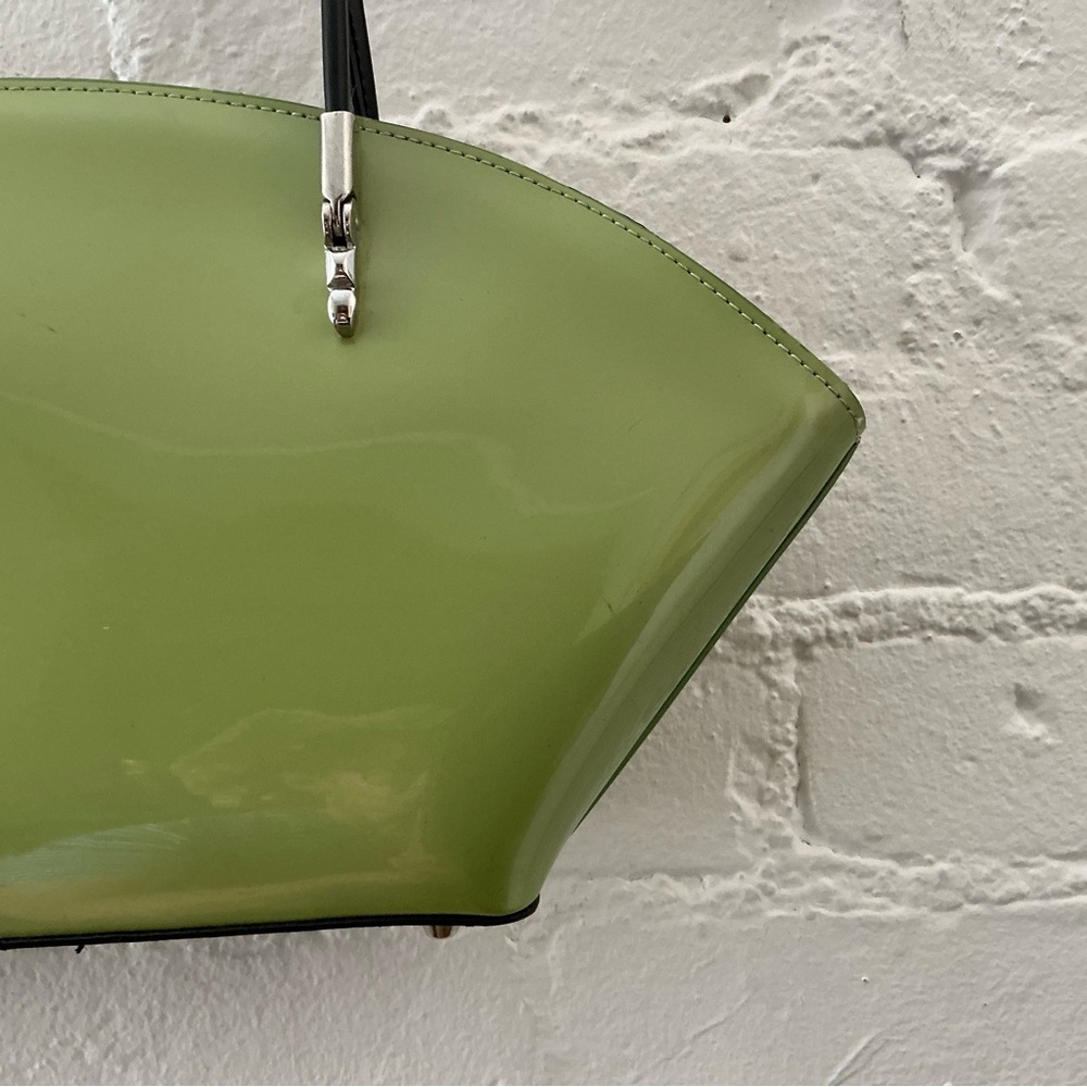 Beijo London Over The Moon Patent Green Shoulder Bag Y2K Vintage Holiday Party - Picture 8 of 14